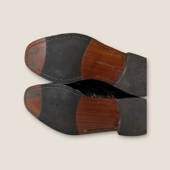 Florsheim Mens‎ Leather Wingtip Oxford Dress Shoes Black Size 10 3E - Picture 13 of 15